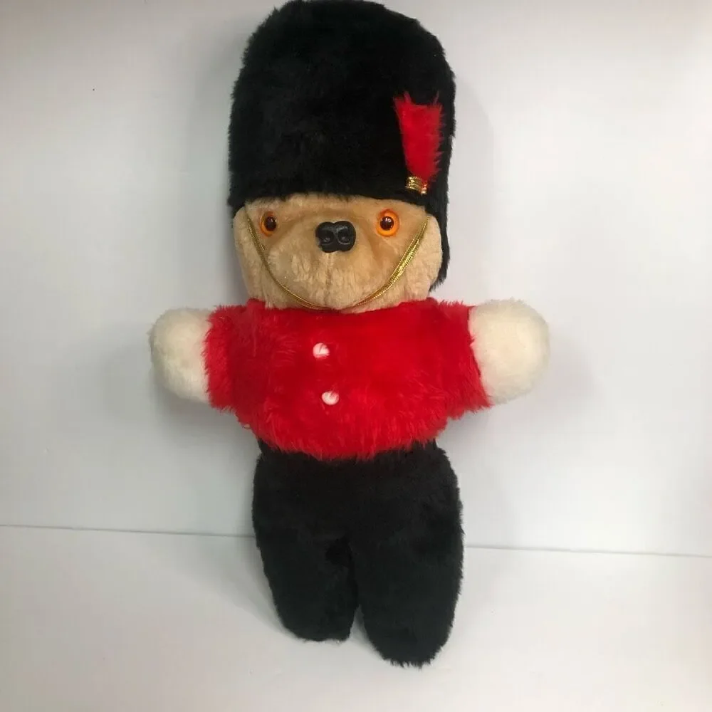 Queens‎ guard bear vintage 60s Royal guard 18 inch orange eyes England palace